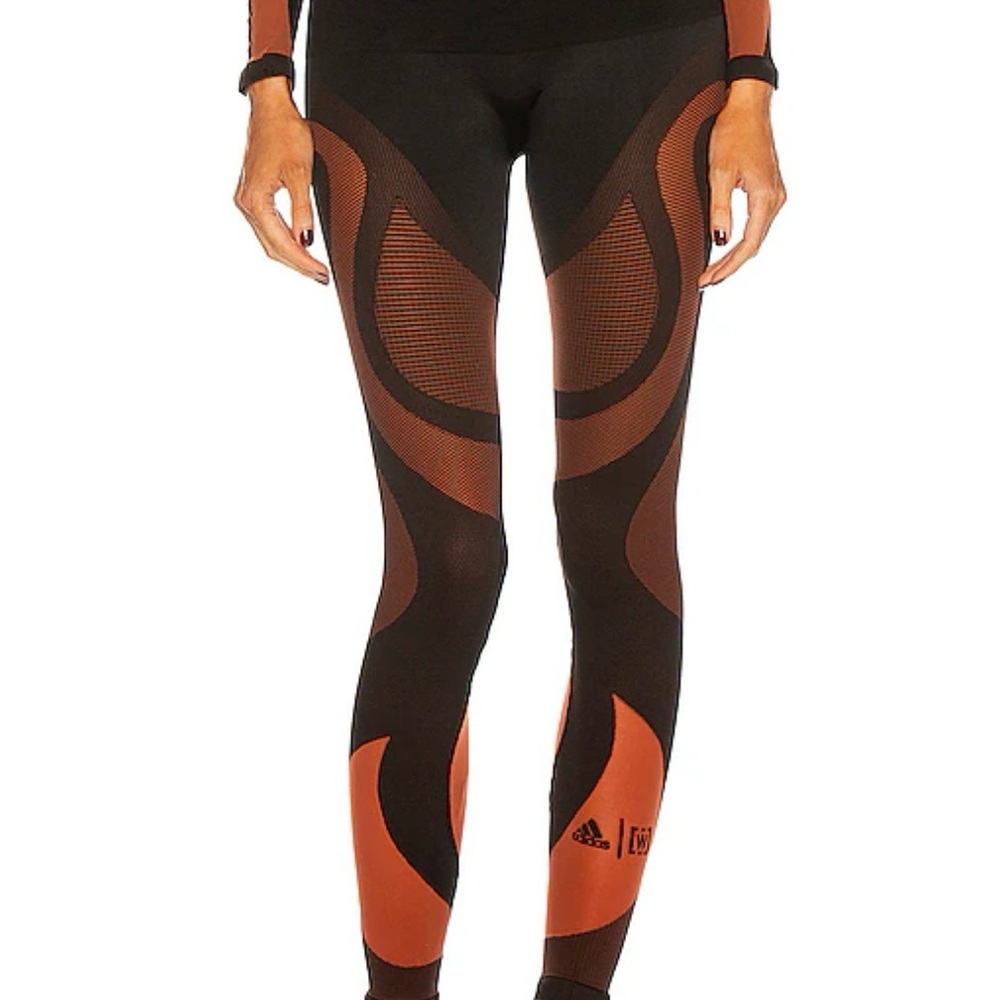Wolford Adidas Black and Orange Performance Leggings